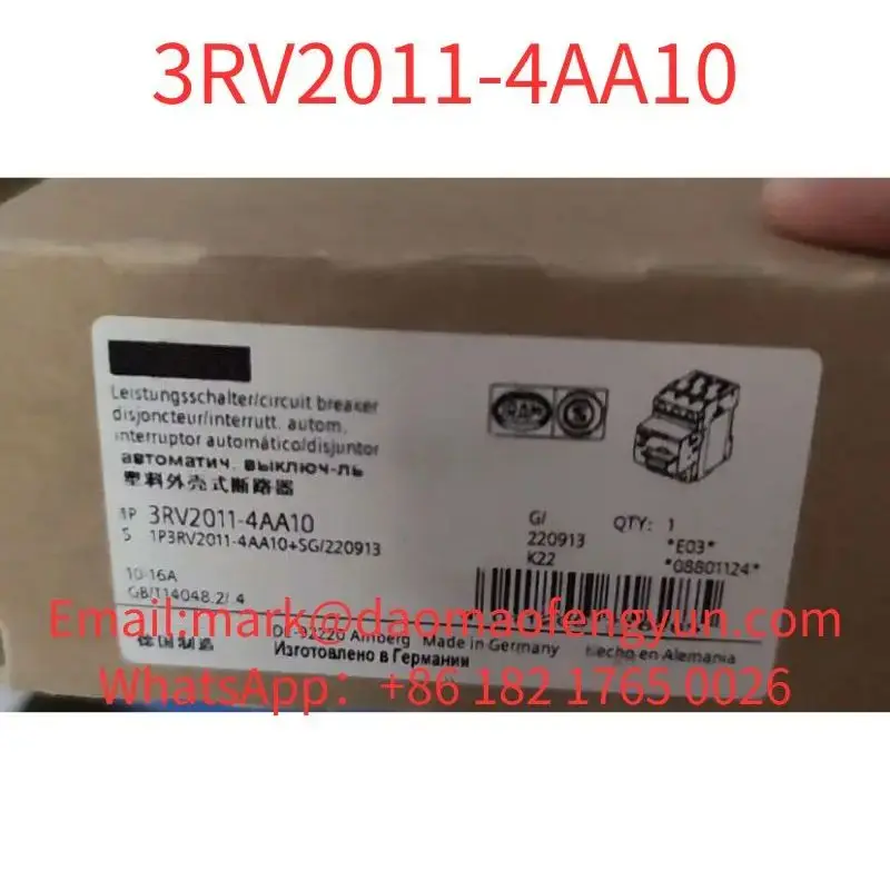 

3RV2011-4AA10 Новый автоматический выключатель, размер S00