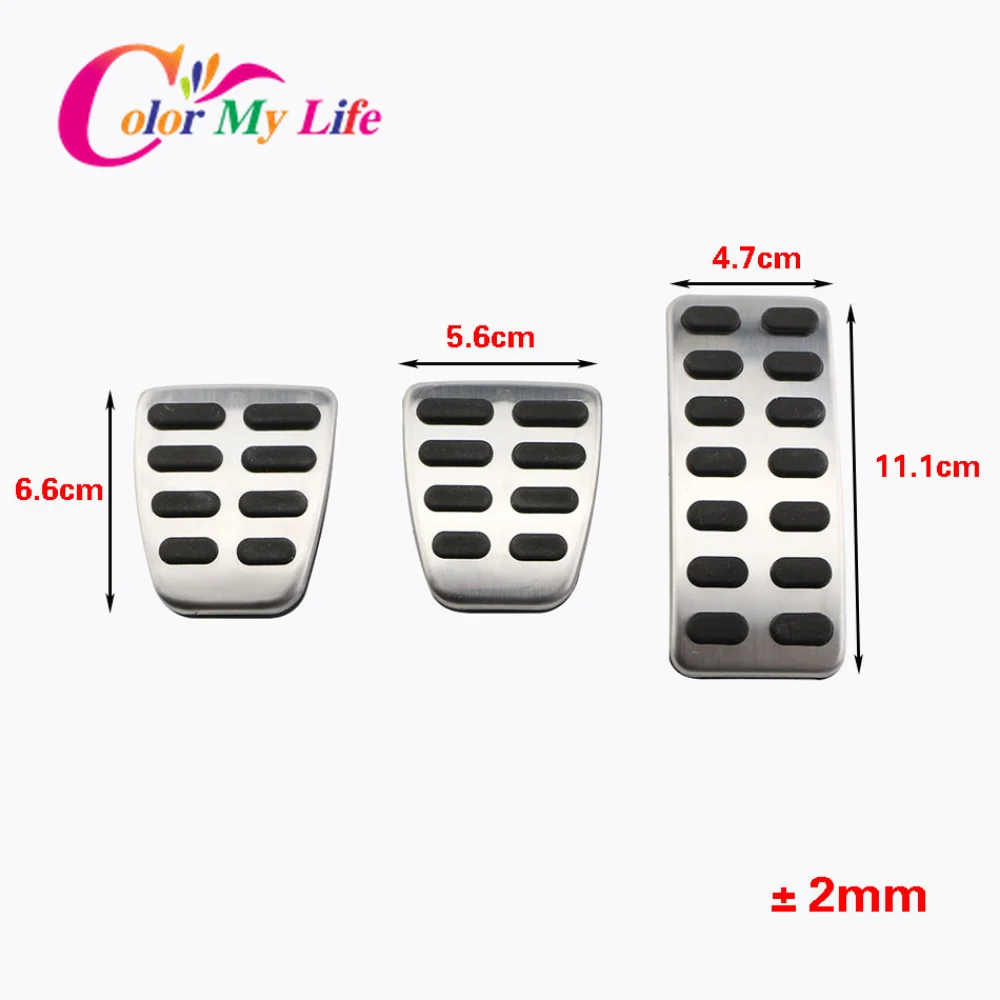 Stainless Steel Car Accelerator Gas Brake Pedal Clutch Pedals Case for Hyundai Verna Solaris Sedan Hatchback 2012-2015 Parts car pedals