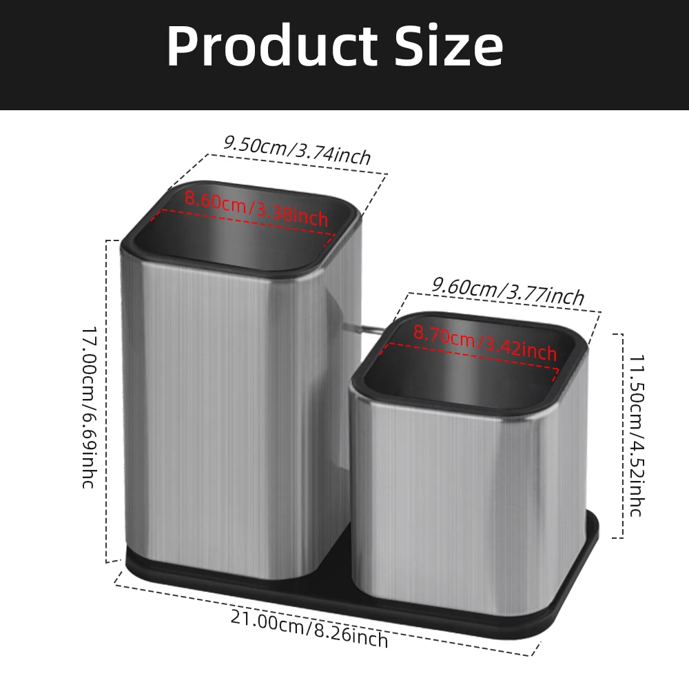 Knife Stand Holder For Kitchen Knife Stainless Steel Knife Holder Stand Cutlery Holder Block High End Kitchen Accessories 6