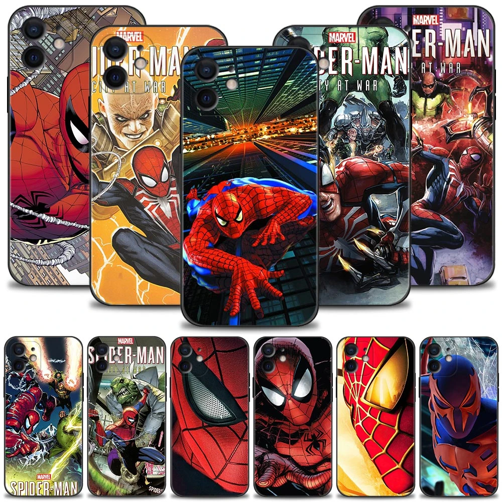 Marvel SpiderMan comics Phone Case For iPhone 14 13 12 11 Pro Max 13Mini 12Mini XS Max XR X SE(2022) 7 8 6 6S Plus 5 5S Cover phone cases for iphone 12 mini 
