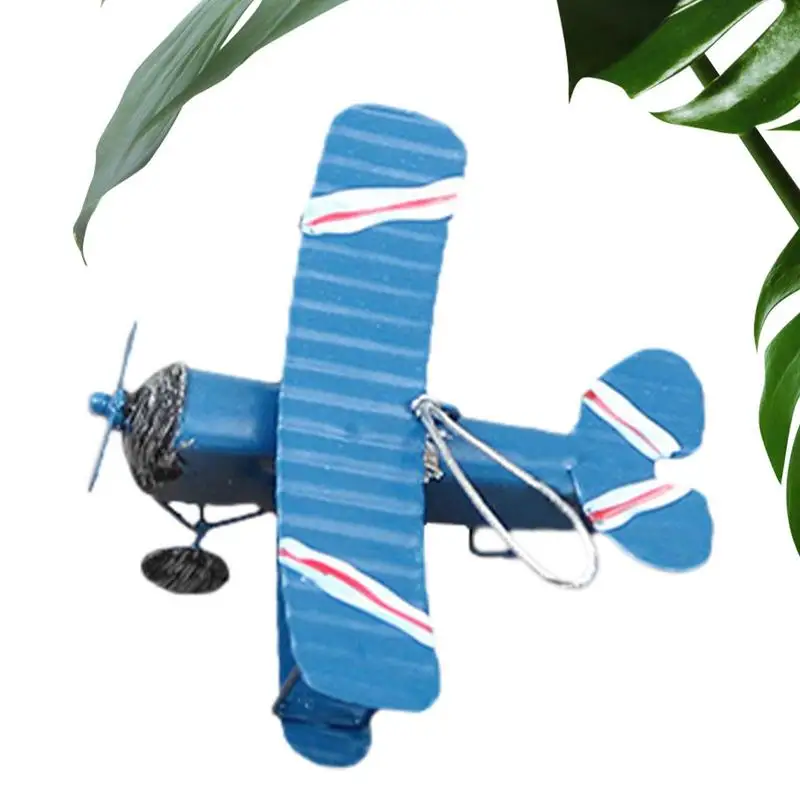 Modelli Di Aerei In Metallo Vintage Aereo In Ferro Battuto Aliante Biplano 10*9*5Cm Artigianato In Ferro Battuto Aereo Decorativo In Ferro Per Scrivan