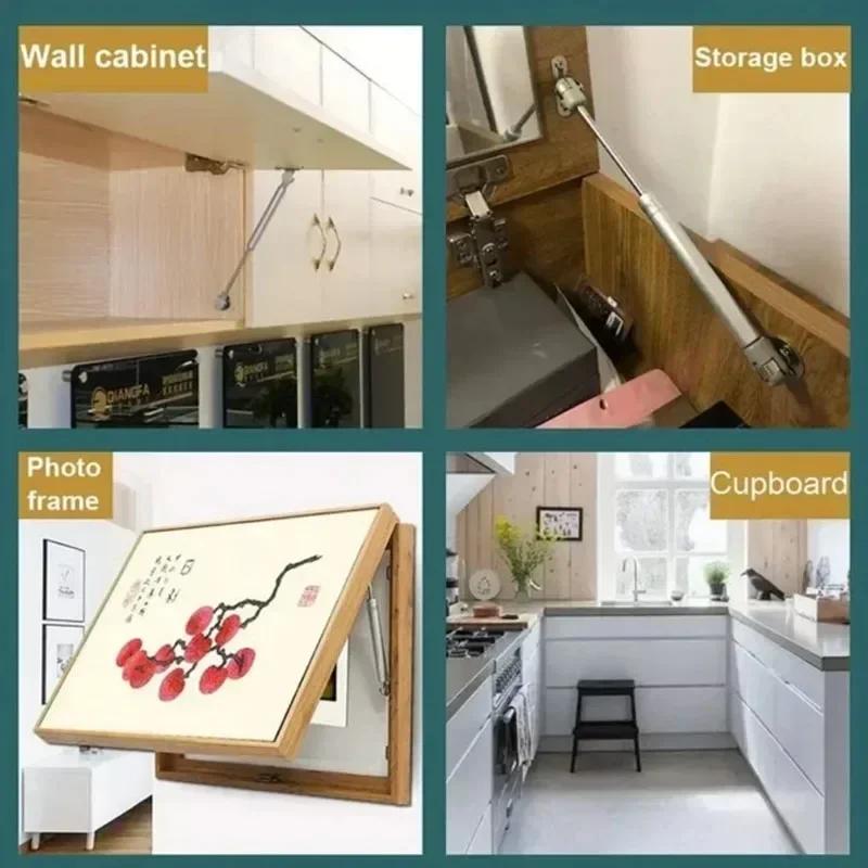 1/2P Cabinet Door Gas Struts 10KG Lift Supports Gas Spring Lid Support Props/Shocks Kitchen Cupboard Hydraulic Hinge Spring