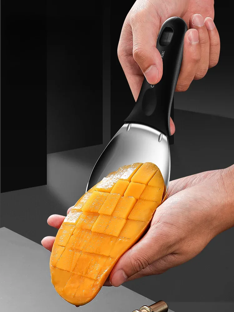 Watermelon Avocado Fruit Divider 316 Stainless Steel Mango Cutting Artifact Home Mango Knife Dicing Device Kitchen Tools