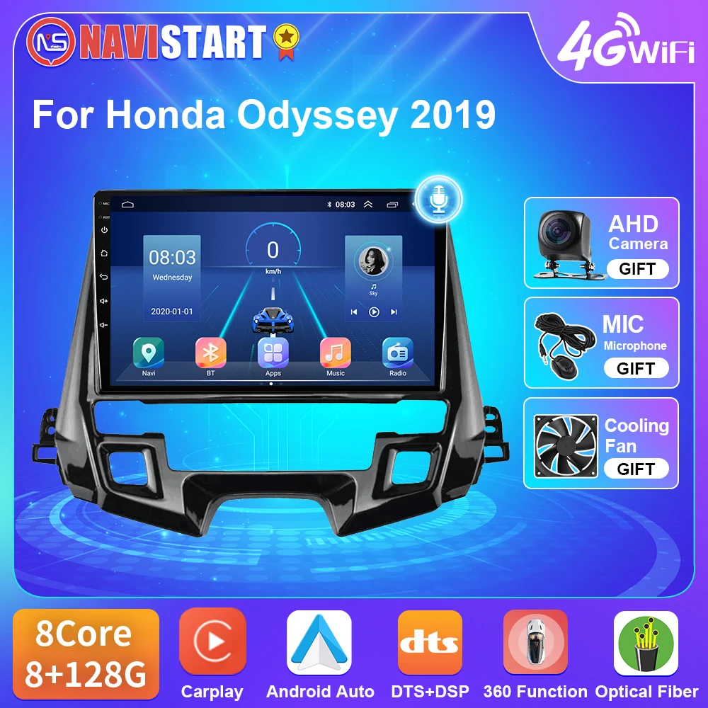 

Автомагнитола NAVISTART для Honda Odyssey 2019, автомагнитола с навигацией, мультимедиа, 4G, Wi-Fi, BT, GPS, RDS, DSP, 2 Din, без DVD