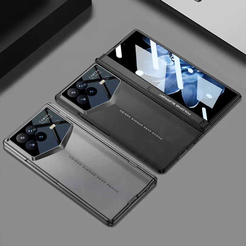 Magnetic Stand Hinge Outer Glass Case For Xiaomi Mix Fold 4 Luxury Plating All-i