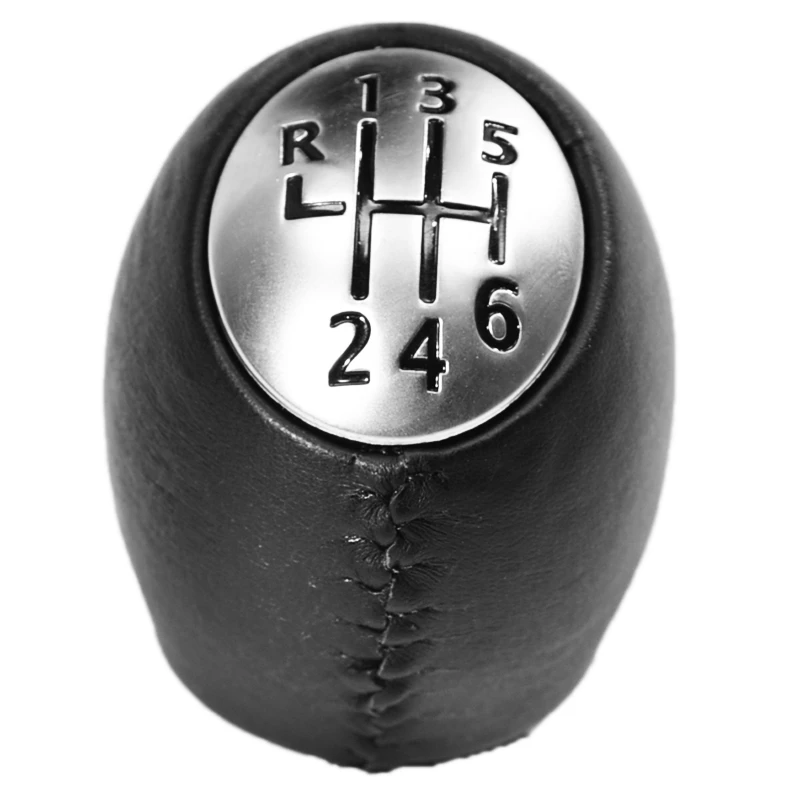 6 Speed Pu Leather Gear Shift Shifter Knob Lever Stick For Renault 