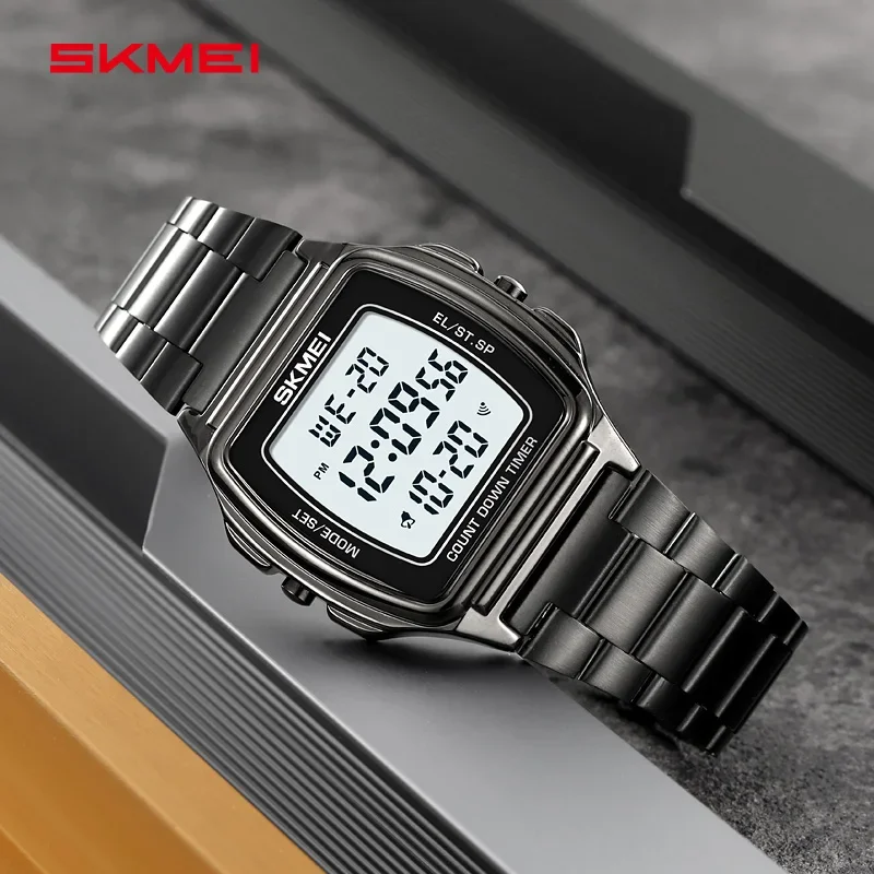 SKMEI 2239 LED Light Countdown Waterproof Sport Digital Wristwatch Mens Luxury Electronic Watch for Men Clock Reloj Hombre 1381