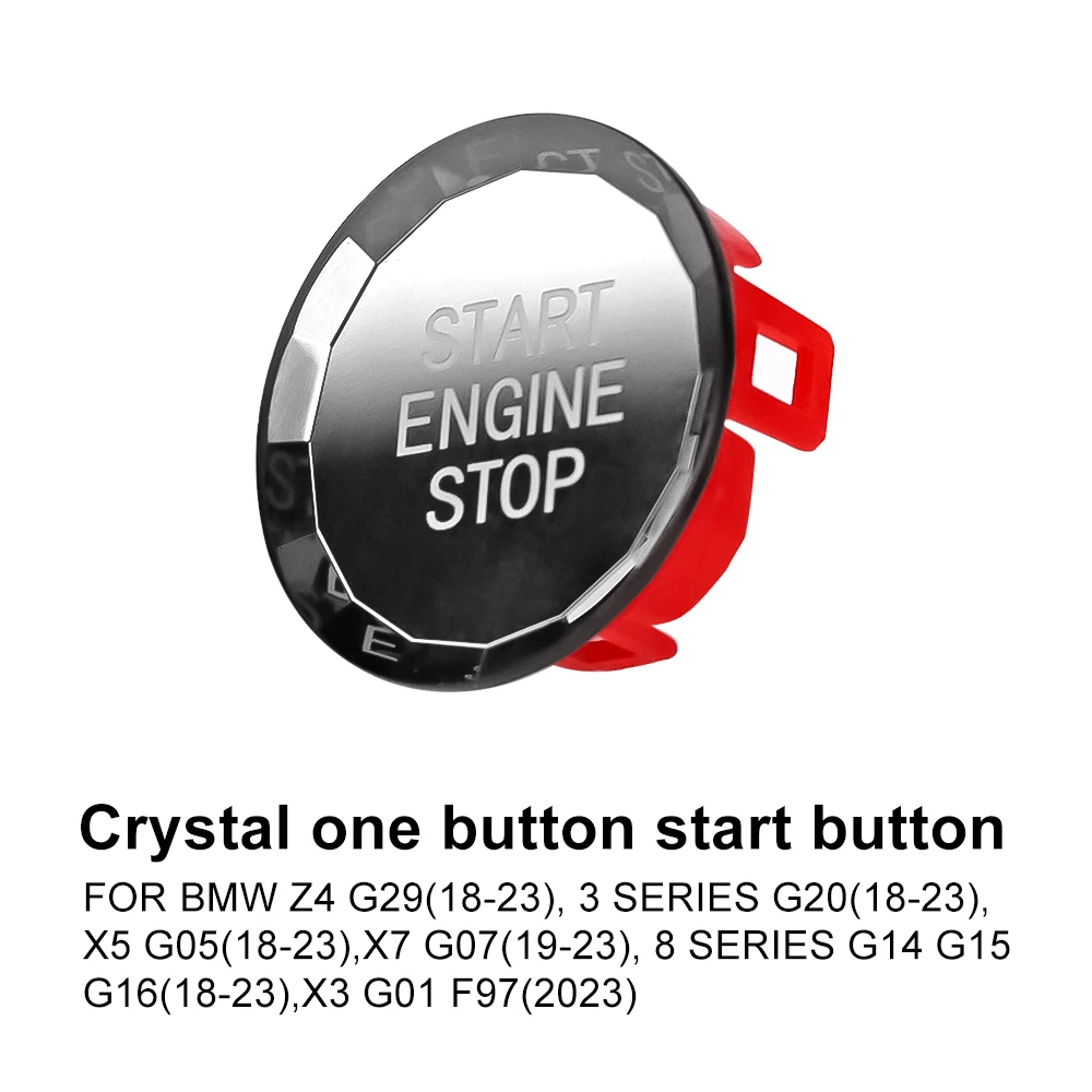 Crystal Car Engine Start Button Ignition Cover Stop Switch Accessory