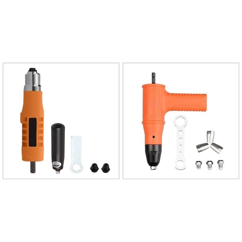 

Rivet Guns Adapter Electric Rivet Guns Head Set Cordless Riveting Guns Drill Tool High Hardness Riveter Drill Dropship