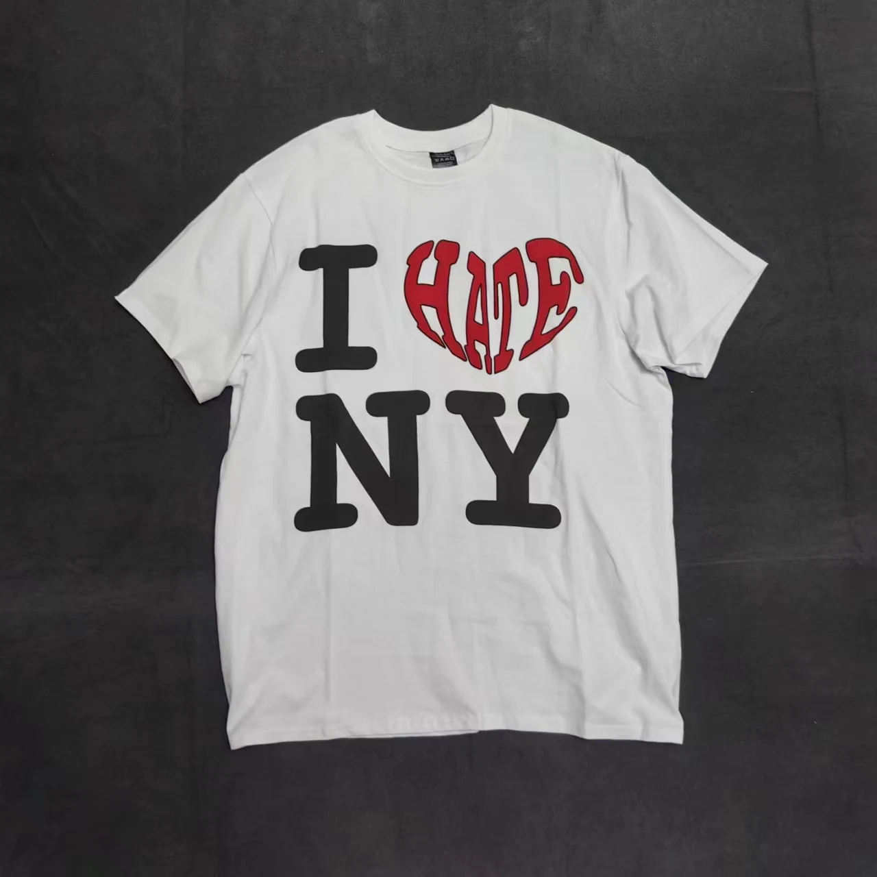 

Новинка 2023, мужские белые футболки с надписью I Hate NY, футболка в стиле хип-хоп, уличные хлопковые футболки для скейтборда, топ Европейского размера #375