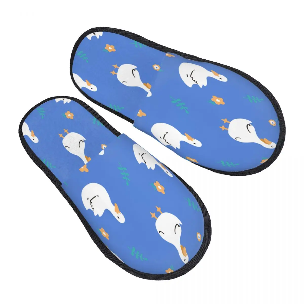 

Winter Slipper Woman Man Fashion Fluffy Warm Slippers Cute Duck And Flowers House Slippers Funny Shoes