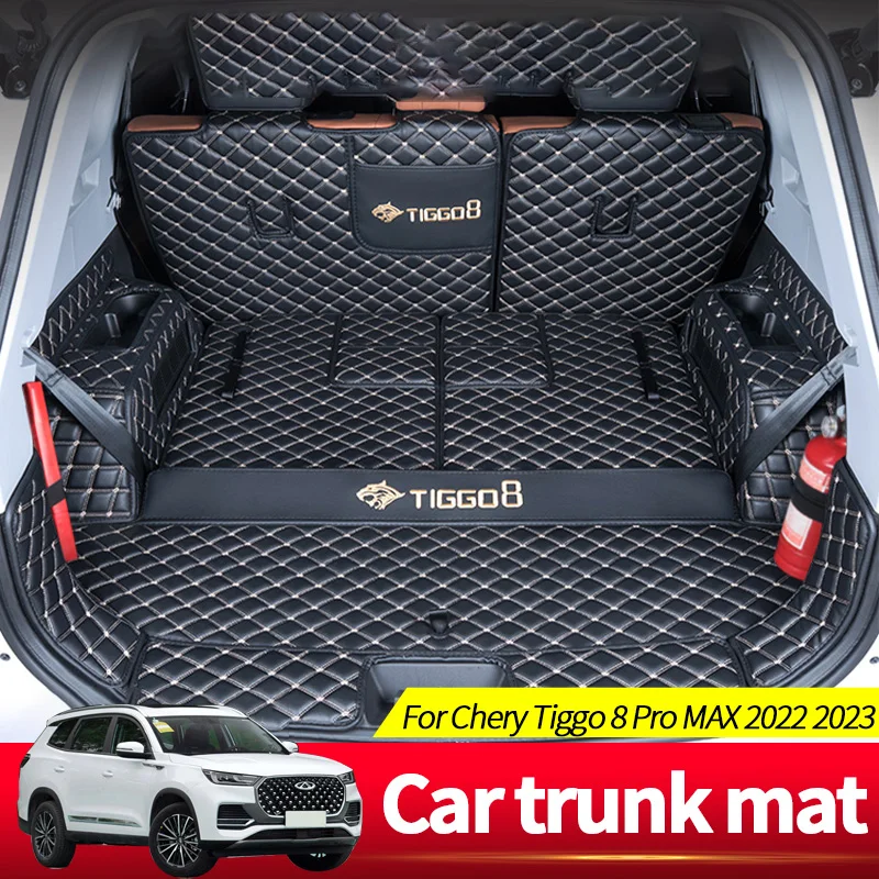 Alfombra Negra Fácil Limpiar Alfombra De Maletero Para Ford S-MAX 5 Plazas (2015-presente) – Material TPE, Color Negro, Antideslizante Alfombra Maletero