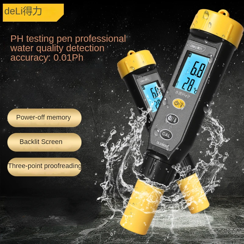 Deli-Monitor De Calidad Del Agua 4 En 1, Medidor Profesional De H2/Ph/Orp/Temp Para Piscinas, Acuarios De Agua Potable