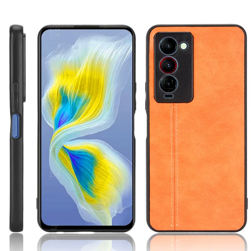 Luxury PU Leather Hard Back Cover - Shockproof Protective Skin for Tecno Camon 18 Premier