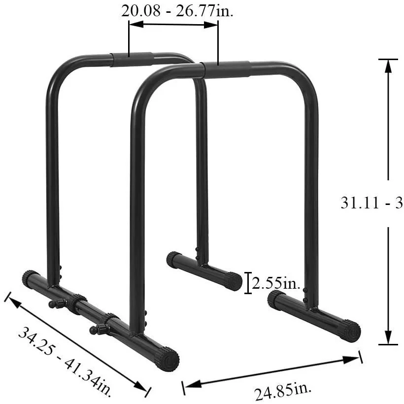 Adjustable Indoor & Outdoor Steel Double-Bar Push-Up Frame Home Fitness Equipment for Men's Arm Flexion & Extension Dip Stands