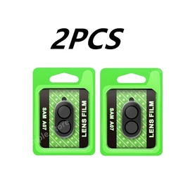 Premium Metal Camera Lens Protector - 3D Snap - On Anti - Scratch Glass Lens Film - A07 (2 PCS)