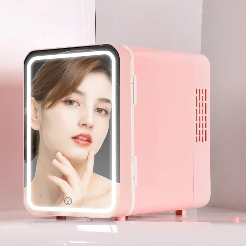 자동차 캠핑 여행용 미니 화장품 냉장고, 쿨러 및 워머 스킨 케어 음료 소형 냉장고, 음료 스낵 맥주용, 8L