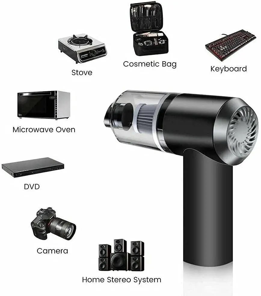 휴대용 미니 습식 및 건식 진공 청소기, 9000Pa, USB 충전, 1200mAh