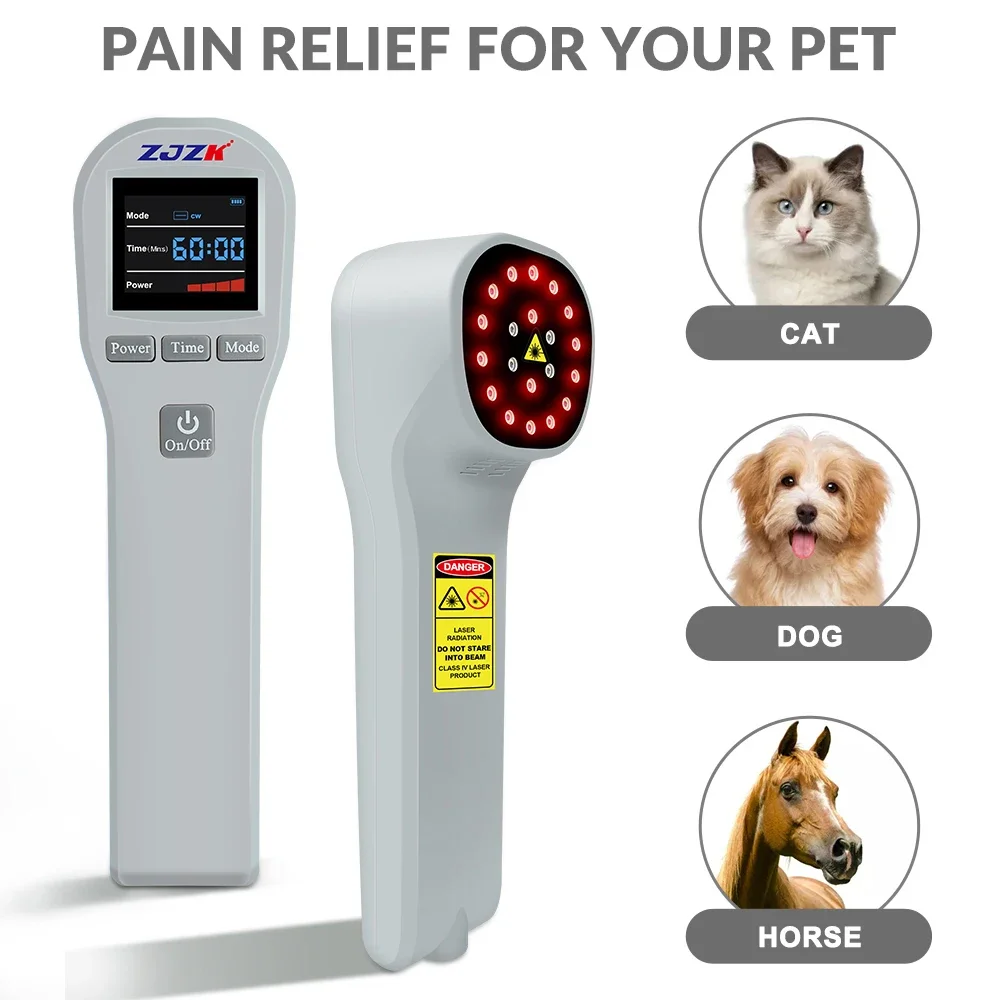 

Professional 880mW 4×808nm 16×650nm ZJZK Pet Physiotherapy Arthritis Joint Laser Cold Laser Therapy Device For Pain Relief