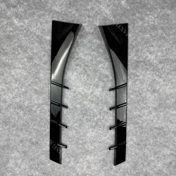 Rear Trunk Window Side Wing Spoiler and Rear Bumper Air Vent Canards Splitter Cover (Spoiler Gloss Black)