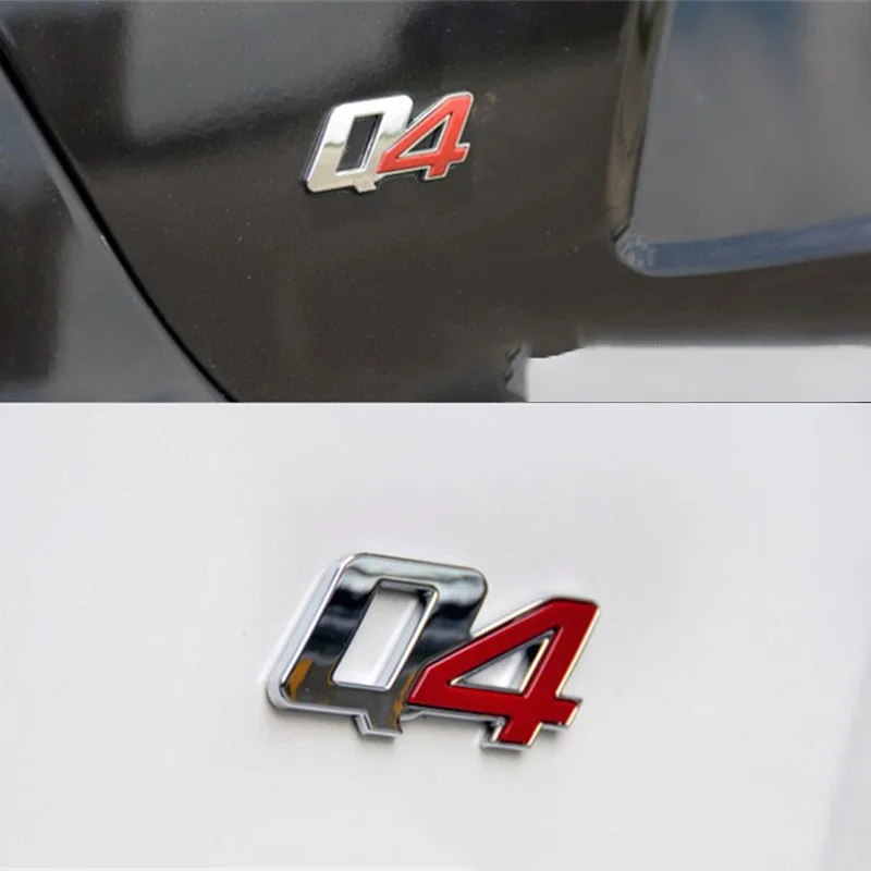 Black Q4 Sticker Car Tail LOGO Styling Emblem Stickers for Alfa Romeo Giulia Stelvio Modification Accessories |
