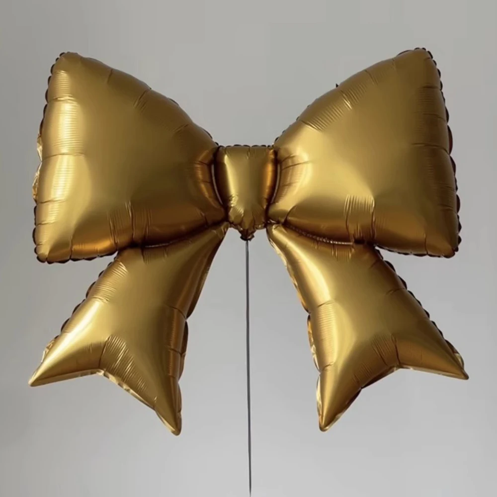 Sparkling Bow-Shaped Aluminum Foil Balloons