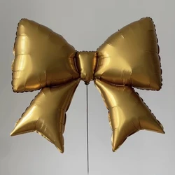 Sparkling Bow - Shaped Aluminum Foil Balloons - Other (Golden)