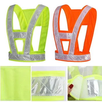 Reflective Safety Vests High Visibility Strap Security Traffic Warning Night Working Running Cycling Jacket Seguridad Industrial 1