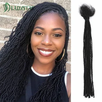 0.2cm Microlocs 100% Human Hair Dreadlock Extensions for Men Women Kids Full Handmade Permanent Loc Extensions 1