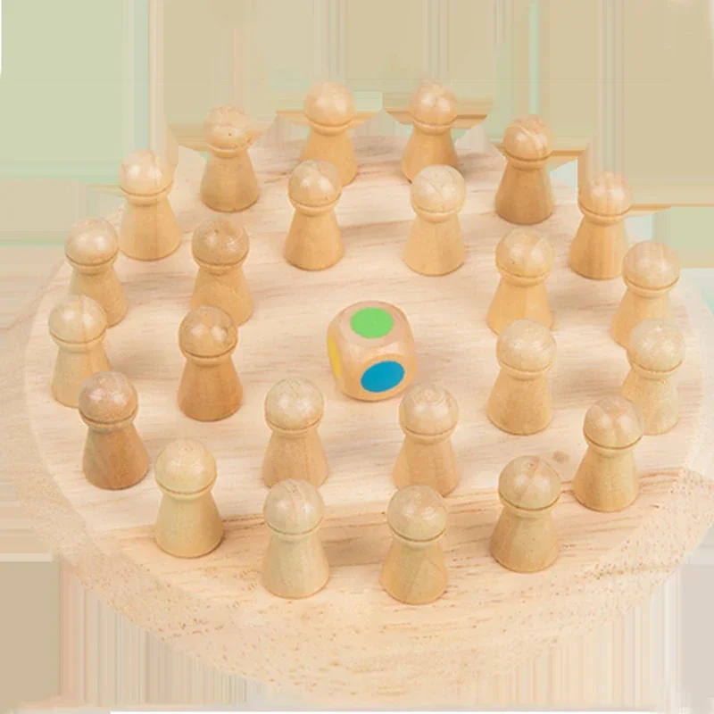 Kids Wooden Memory Match Stick Chess Game Fun Block Board Game Educational Color Cognitive Ability Toy For Children 3