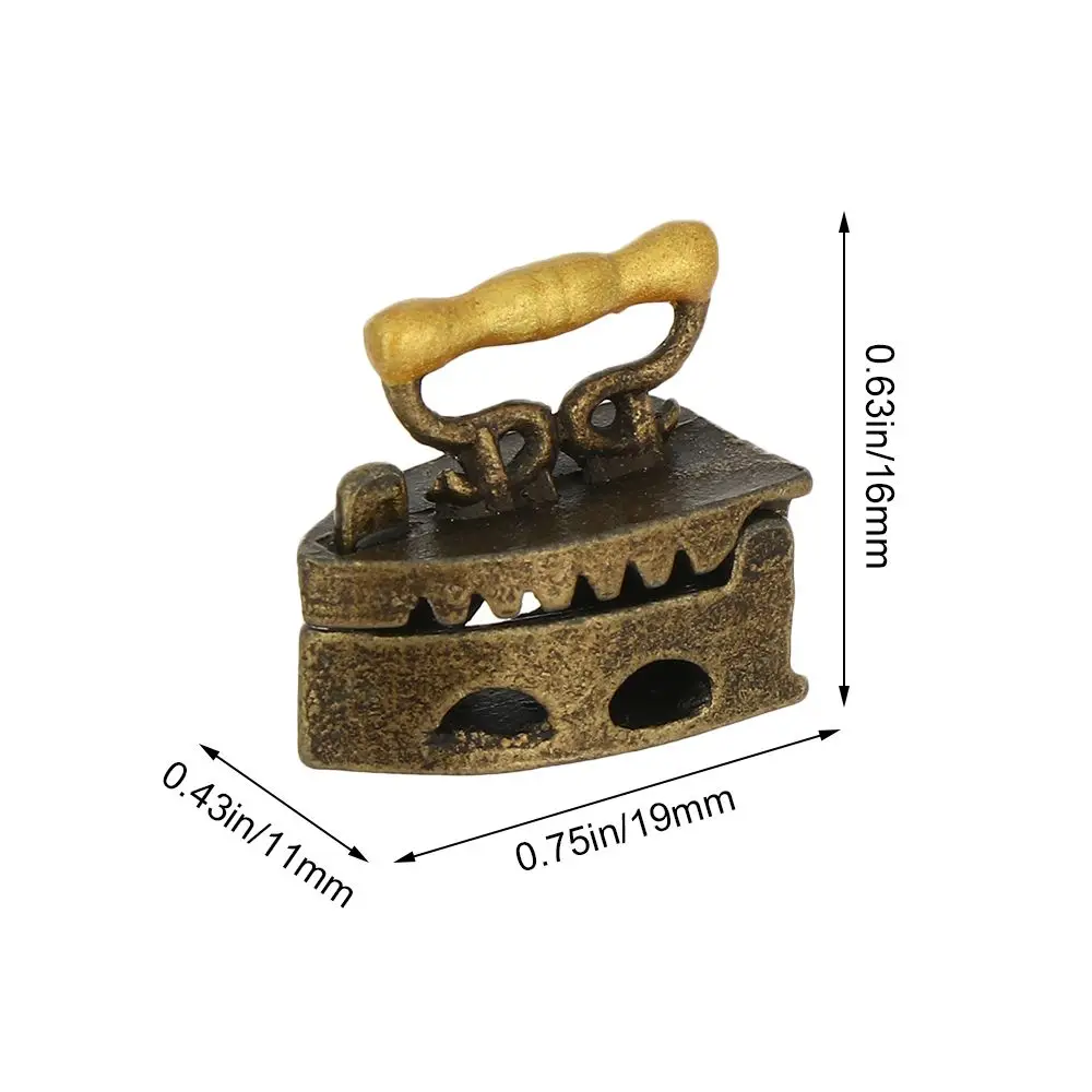 1:12 Scale Dollhouse Miniature Iron Furniture Ironing Clothes Mini Vintage Tool Scene Model Playing House Gift Doll Accessories 6