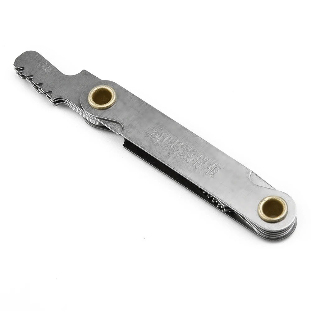 Description Picture 6 of itemScrew Pitch Gauges 55/60 Degree Metric Inch Thread Plug Gauge Gear Tooth Measuring Gauge Lathe Combination Tools