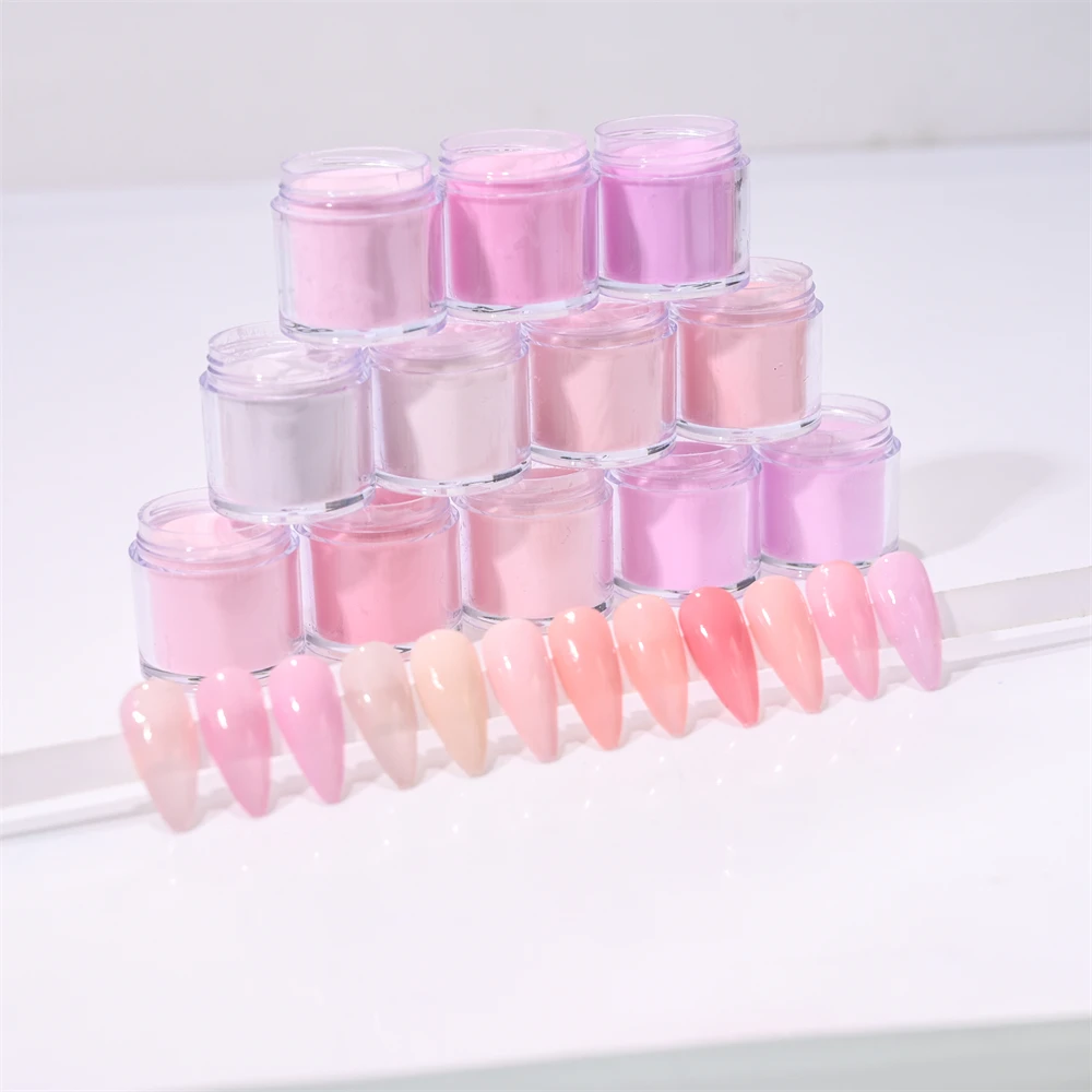 Acrylic Nail Powder Nail Powder 10G/BOX Nude Acrylic Powder for Nails Art Polymer Tips Builder Pink Extension/Dipping/Engraving Acrylic Powder Poly Monomer FA22