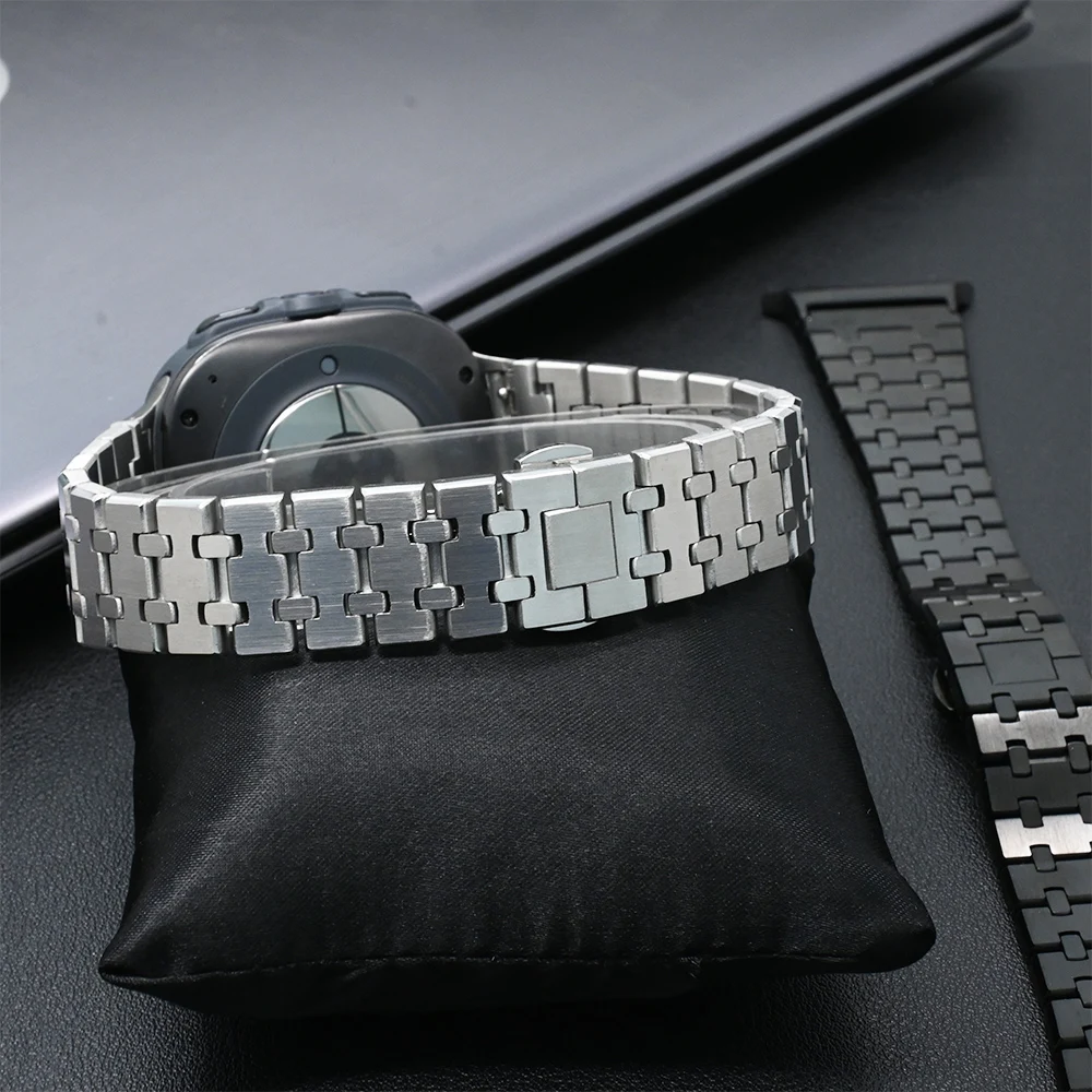 Stainless Steel Luxury Metal Watch Band - Men's Premium Strap Bracelet