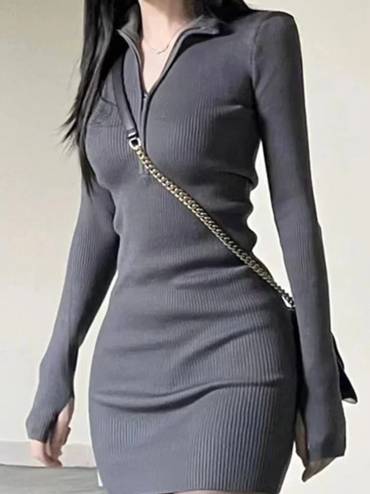 

Одежда женское платье Короткое облегающее трикотажное черное Серое Женское платье сексуальные смелые вязаные крючком экстремальные мини Y2k цельный чувственный