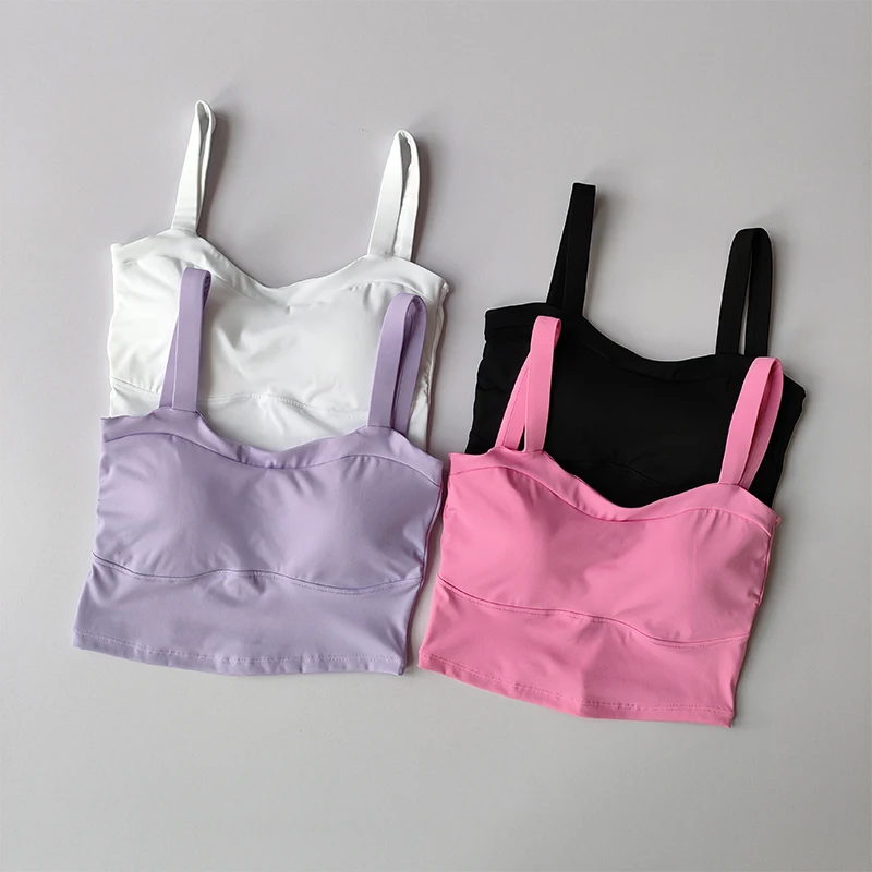 Beautiful Back Suspender Sports Bra for Women Shockproof Sagging Thin Shoulder Straps Quick Drying Yoga and Fitness Vest Tops