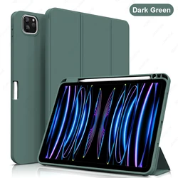 Elegant Soft Slim PU Cover - iPad Air 4 5 10.9 (Dark Green)