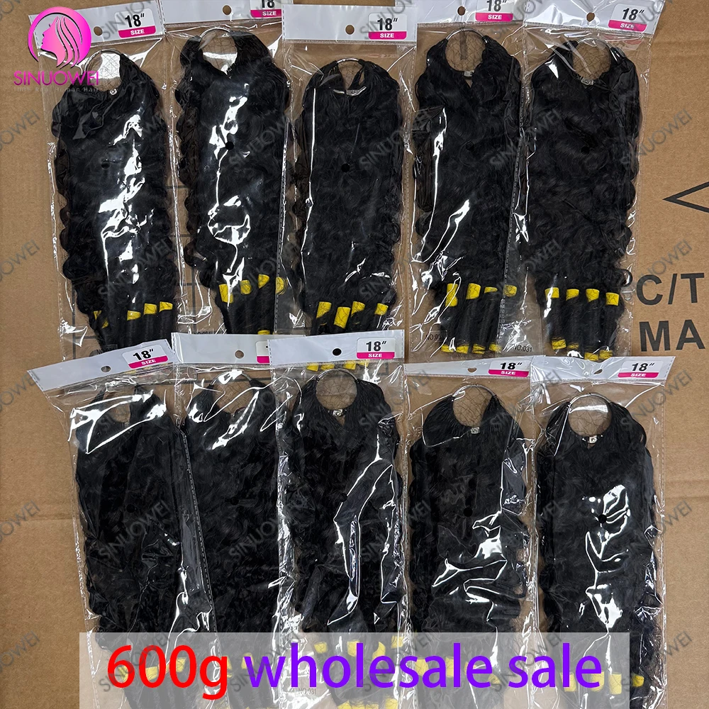 12A Burmese Curly Crochet Human Hair Bundle Pre-Separated Feather Crochet Hair Invisible Crochet Hair Extensions Wholesale sales 1