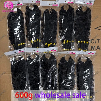 12A Burmese Curly Crochet Human Hair Bundle Pre-Separated Feather Crochet Hair Invisible Crochet Hair Extensions Wholesale sales 1