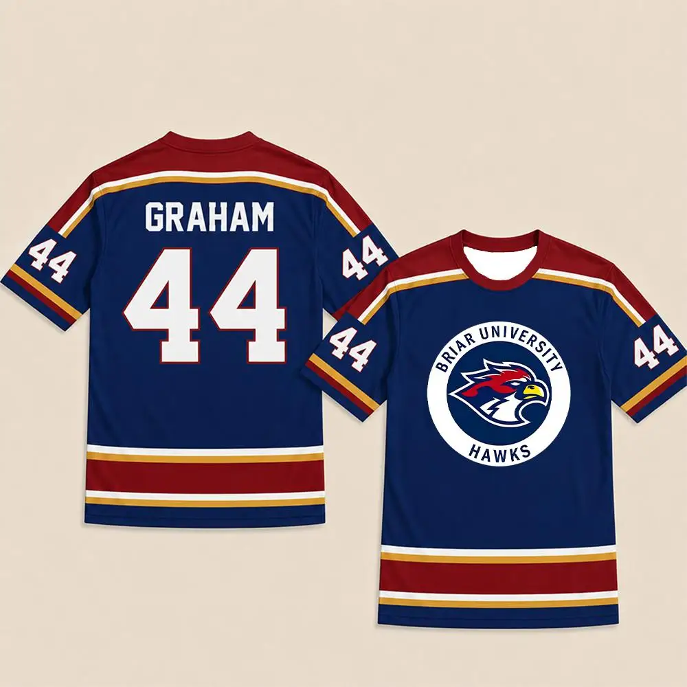 2026 Off-Campus TV-Serie Briar University Eishockey-Trikot Graham 44 DI LAURENTIS 66 Cosplay T-Shirt für Herren und Damen Fans Rundhals-Shirt