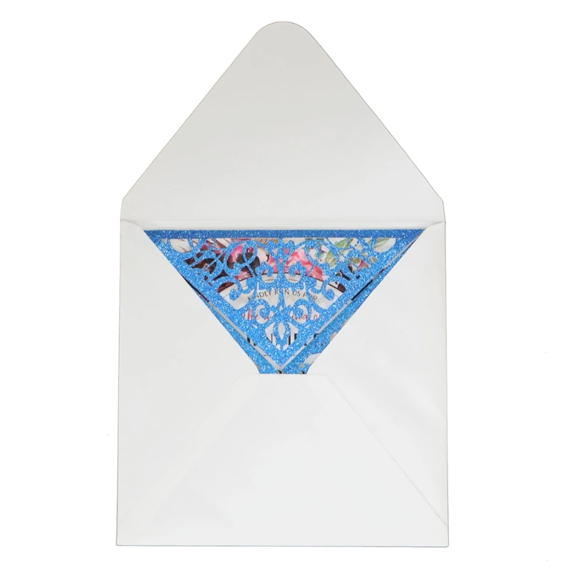 

20 шт., блестящие полые свадебные приглашения, открытки, конверты для поздравительных открыток, набор, новое поступление