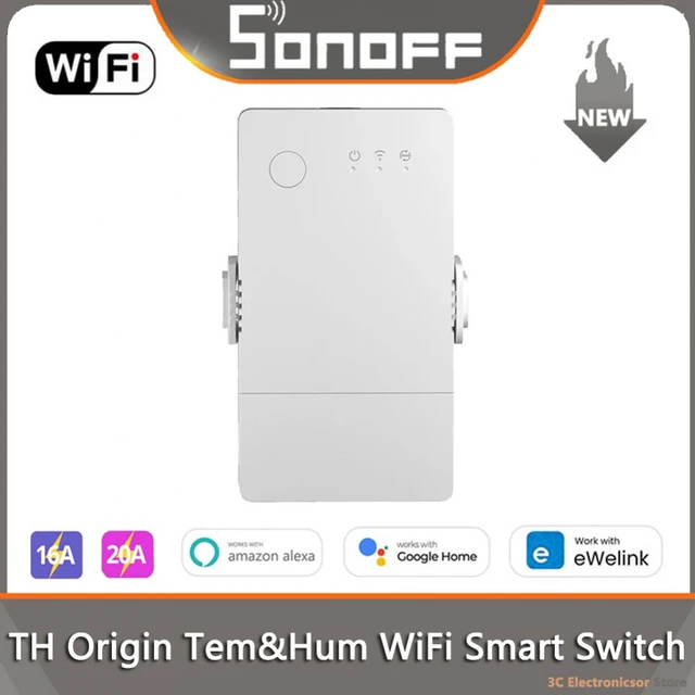 SONOFF TH Origin 16A/20A Smart Switch Temperature and Humidity Monitoring  Sensor