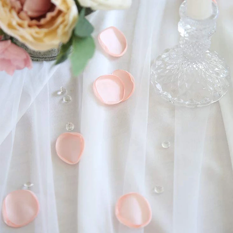 100pcs Silk Rose Petals Blush Pink Artifical Flowers Girl Basket Home Table Marriage Wedding Decorations
