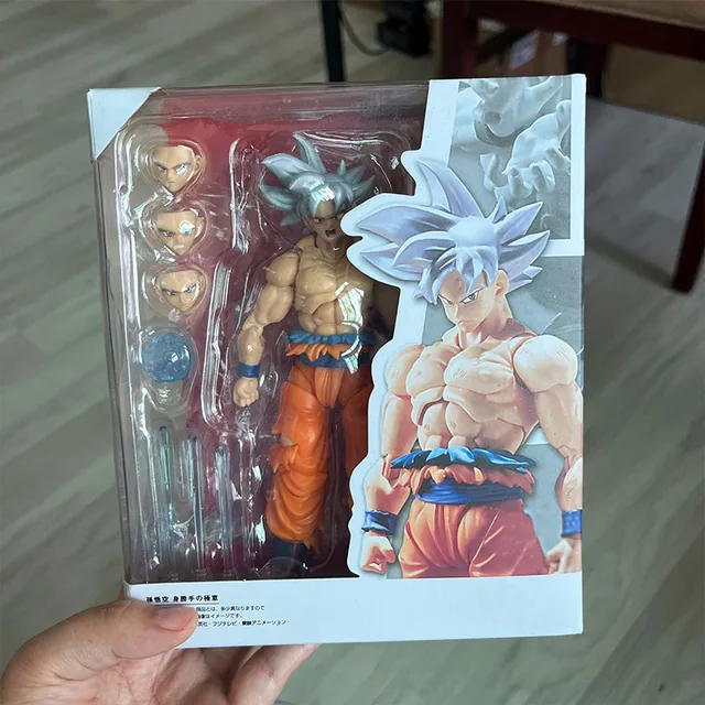 Dragon ball cabelo branco kakarotto saiyan figura de ação móvel ultra  instinto chave do egoísmo son goku modelo brinquedos 16cm - AliExpress