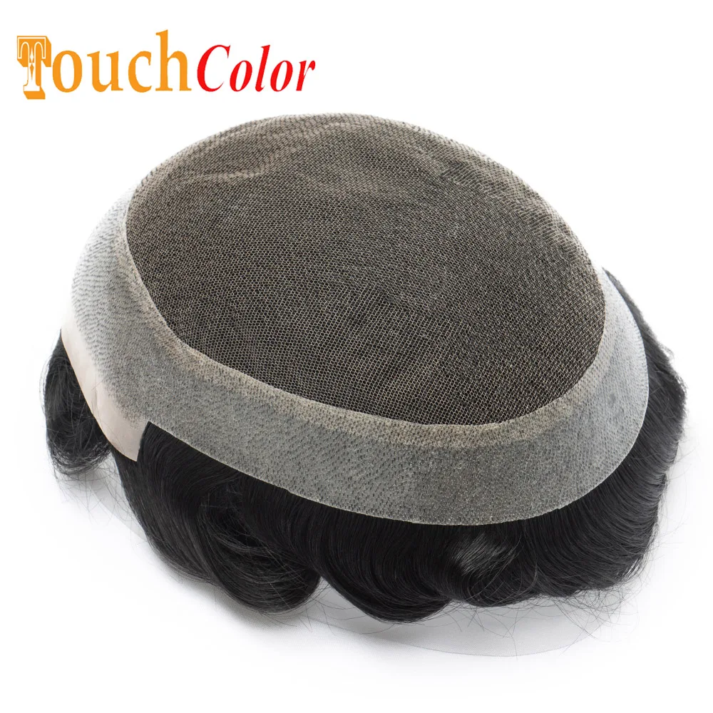 Australia Men Toupee Transparent Pu & Swiss Lace Male Wig Natural Human Hair Mens Hair Units Capillary Prosthesis human hair toupee