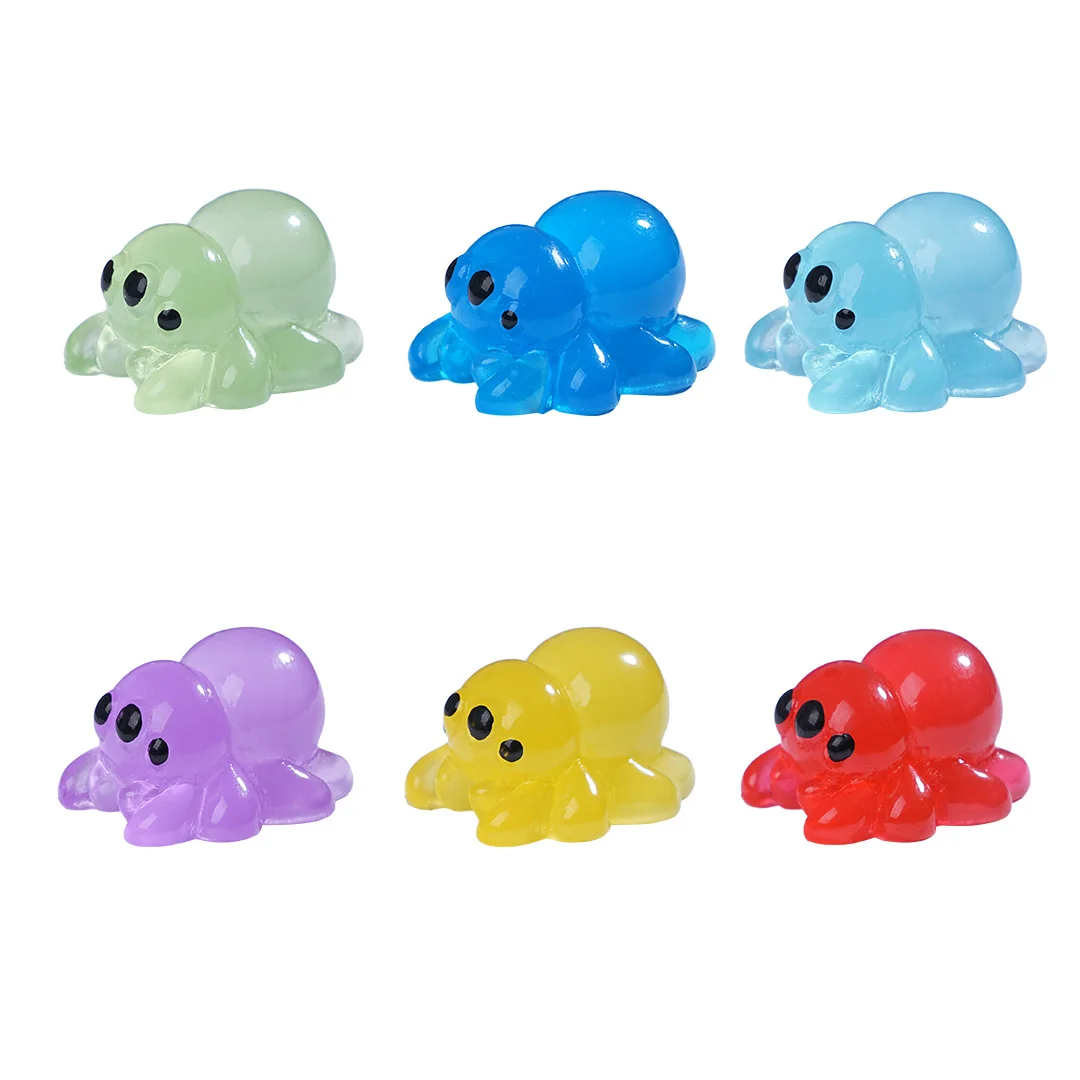 10/50개 시뮬레이션 발광 레진 거미 요정 정원 미니어처 장식품 DIY 보석 만들기 블라인드 백 액세서리