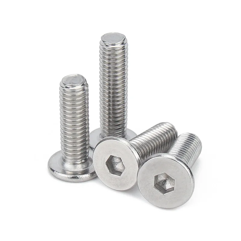 5~50pcs/lot M2 M2.5 M3 M4 M5 M6 M8 Black Galvanized 304 Stainless Steel CM Hex Hexagon Socket Ultra Thin Flat Wafer Head Screw
