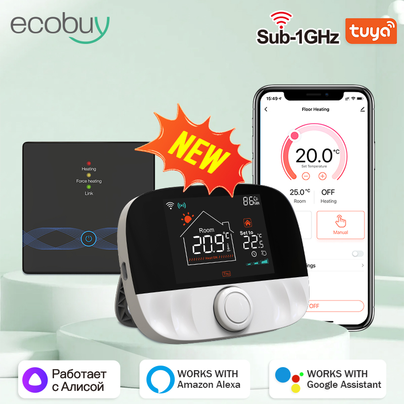 Tuya Smart Home Wifi Heating Thermostat  Wireless Floor Heater Water Gas Boiler Smart Life Temperature Controller Alexa Google