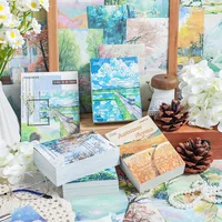200sheets Scrapbook Paper Junk Journal Supplies Landscape Series DIY Scrapbooking Collage Craft Background Stationery Paper 1