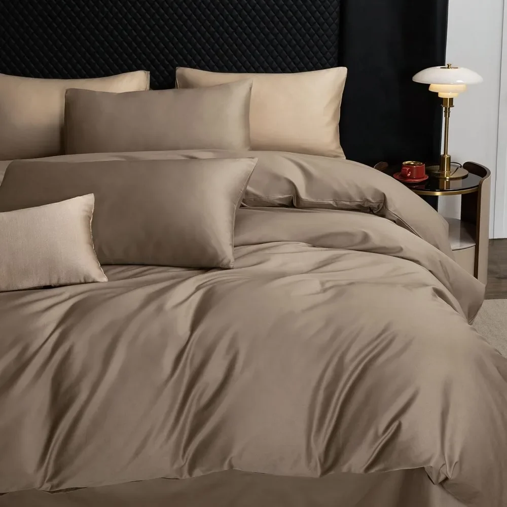 duvet cover,Long Staple Cotton 600 TC Egyptian Cotton Texture Silky Sateen Smooth Luxury Soft Comfortable Durable,bedding set